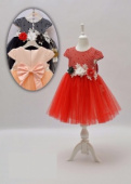 Нарядное платье для девочки (красное) TRP1775