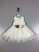 Нарядное платье для девочки (белое) TRP1797
